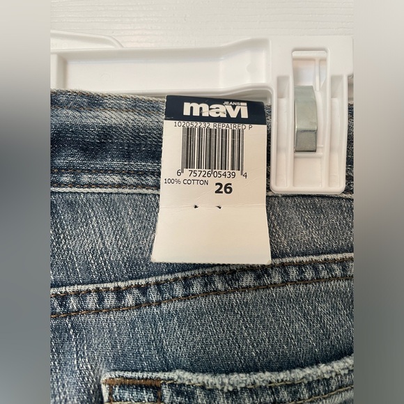 Mavi Corina Low Rise Slim Distressed Patched Cropped Jeans - Picture 3 of 5